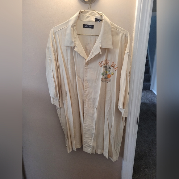 Puritan South Sea Embroidered Cream Shirt - Picture 1 of 4